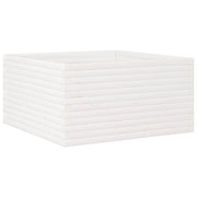 Fioriera rialzata per piante fiori terrazza giardino 90 x 90 x 46 cm legno di pino massiccio bianco 02_0038053