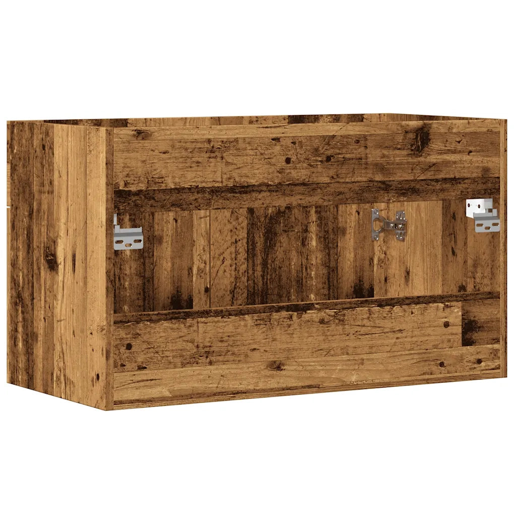 Mobile Lavabo Bagno-Armadietto da bagno Legno Antico 90x38,5x46 cm Multistrato