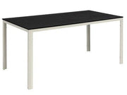 TAVOLO METALWOOD STRUTT. ACCIAIO PIANO EFFETTO LEGNO CM.156x78xH74 ARREDO GIARD