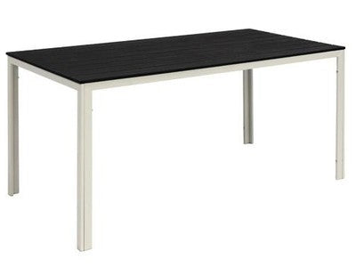 TAVOLO METALWOOD STRUTT. ACCIAIO PIANO EFFETTO LEGNO CM.156x78xH74 ARREDO GIARD