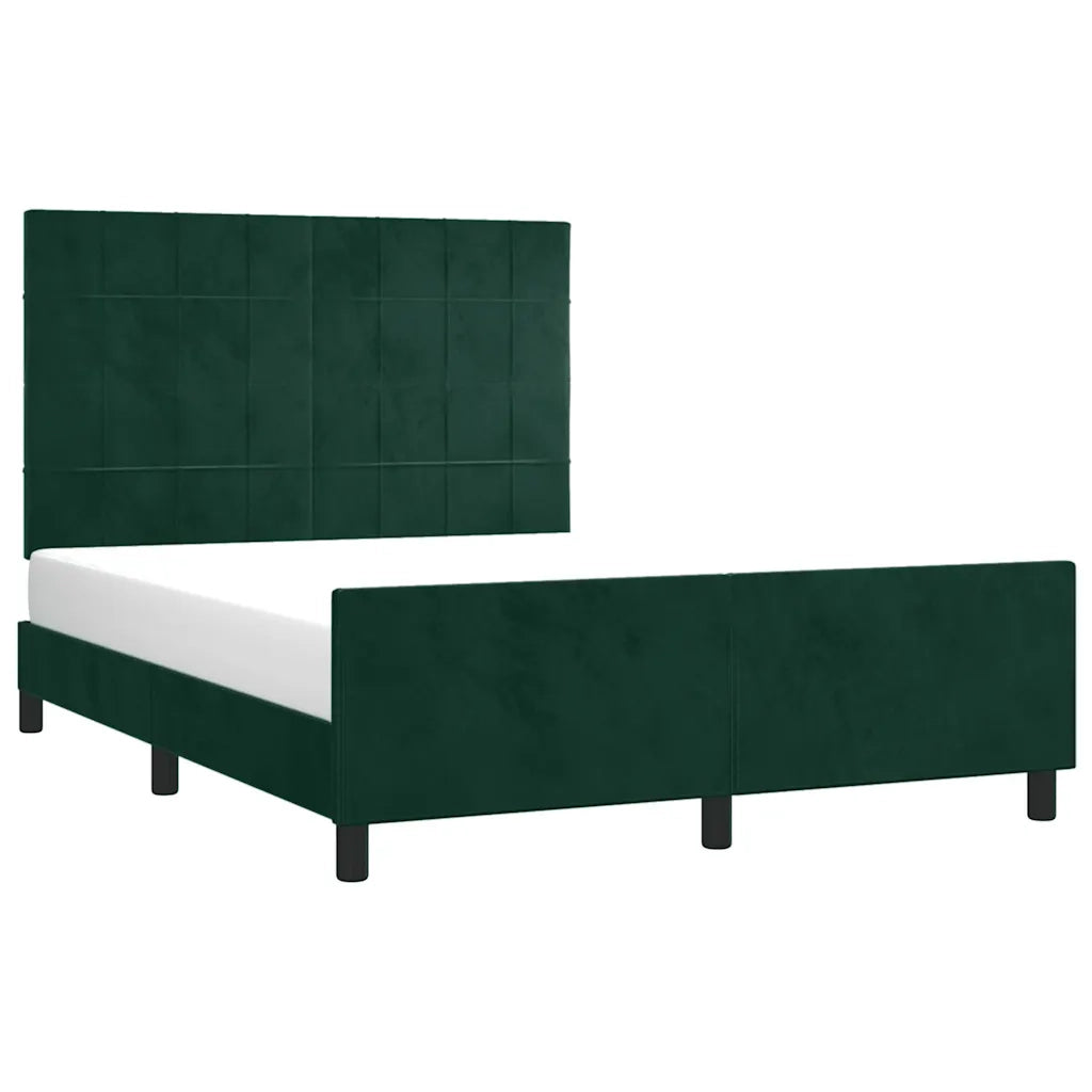 Giroletto senza Materasso Verde Scuro 140x200 cm in Velluto 3125760