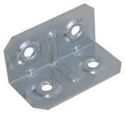 PIASTRINA QUADRA 4 FORI PIEGATA 40X20X20 MM ZINC- 100,0 pz