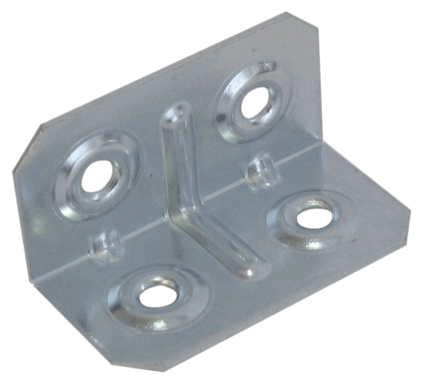 PIASTRINA QUADRA 4 FORI PIEGATA 40X20X20 MM ZINC- 100,0 pz