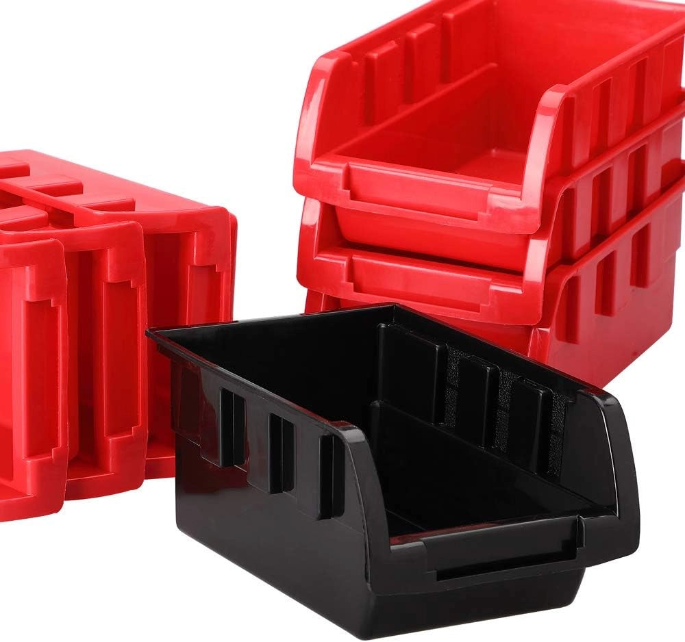 ® Pannello Preforato Portautensili 86 pz. Box Impilabili Parete Attrezzata Officina Organizer Ampliabile Garage