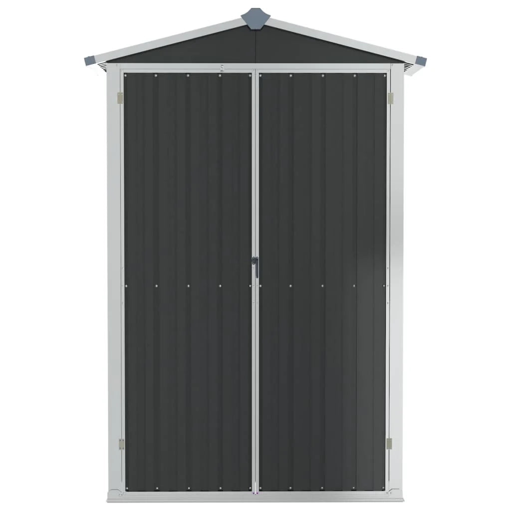 Casetta da giardino cabina ripostiglio casetta da esterno robusta casetta per attrezzi 116 x 45 x 175 cm acciaio zincato antracite 02_0022179
