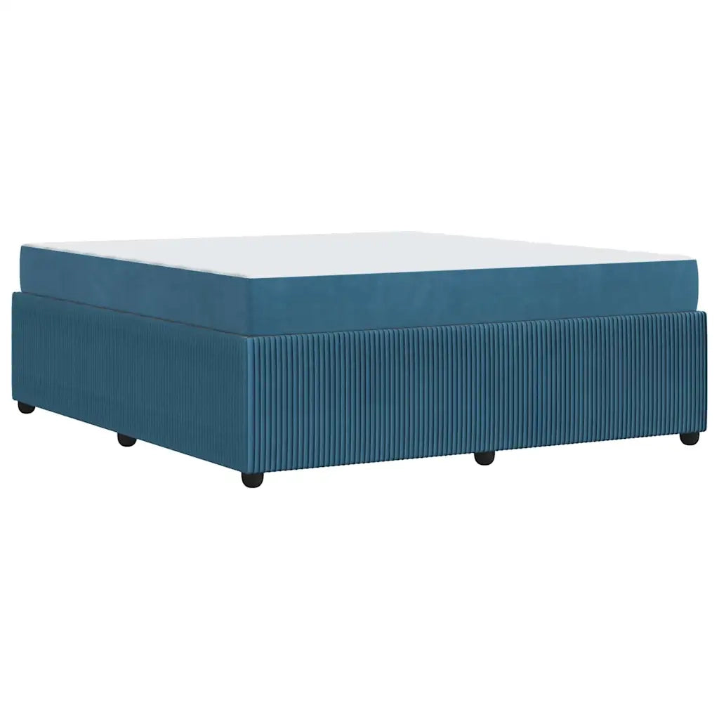 Struttura del letto con materasso Blu 180 x 200 cm Tessuto 3398429
