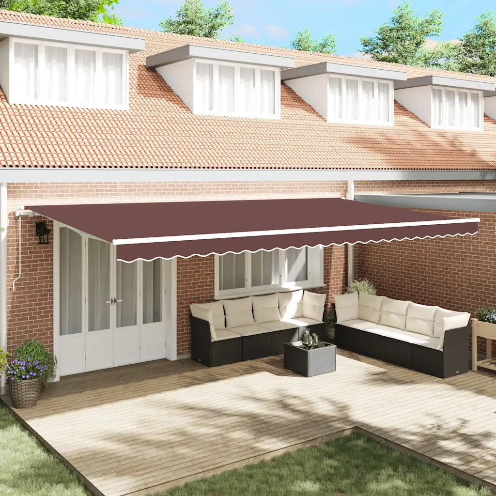 Tenda da Sole Retrattile Automatica Marrone 600x300 cm 3310220
