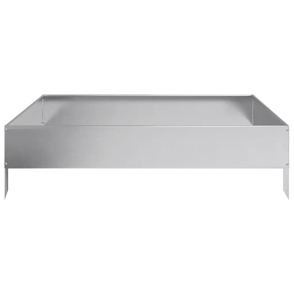 Fioriera Rialzata da Giardino 100x100x26 cm in Acciaio Zincato 851022
