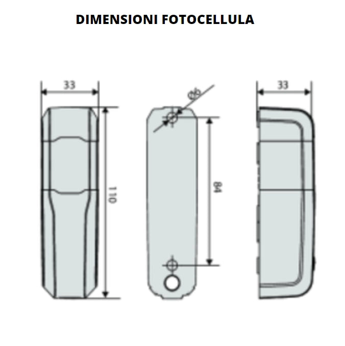 Bft coppia fotocellule orientabili 180° serie compacta a20 180