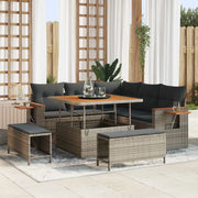 Set Divano da Giardino 8 pcs Grigio polyrattan 3363038