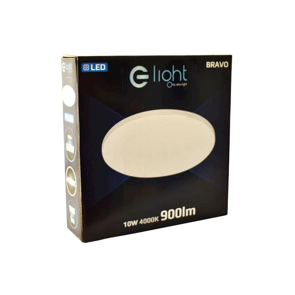 Plafoniera Milagro Bravo LED 10W 4000K IP44 26cm cromo