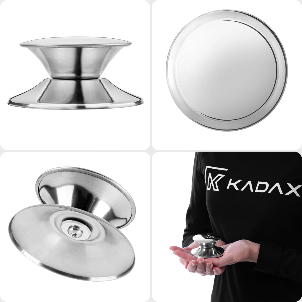 Pomello per coperchio KADAX, in acciaio, 3 pezzi