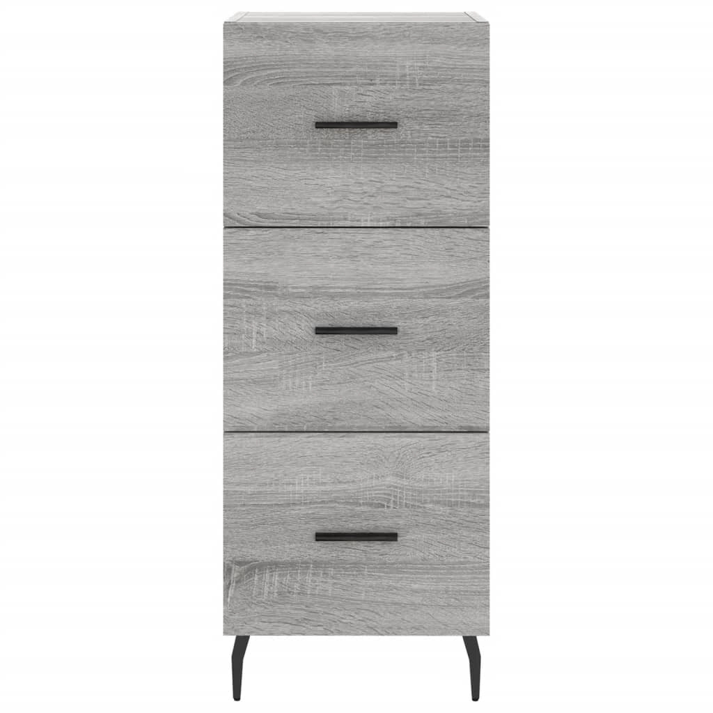 Buffet credenza cassettiera armadio mobile contenitore organizer cucina soggiorno salotto rovere Sonoma alto 34,5 x 34 x 180 cm legno ingegnerizzato grigio 02_0035329