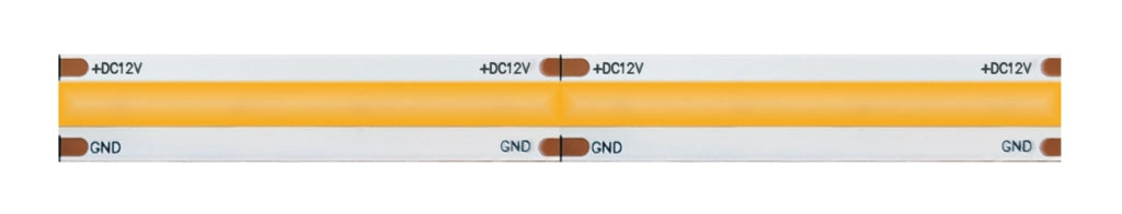 Striscia led 5m COB IP65 monocolore da 15W/MT 12V - 3000K