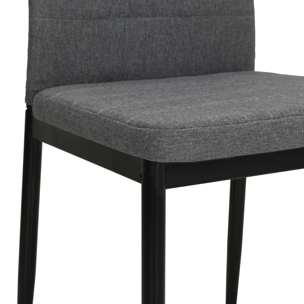Sedie da Pranzo 4 pz Grigio Chiaro in Tessuto cod mxl 14597