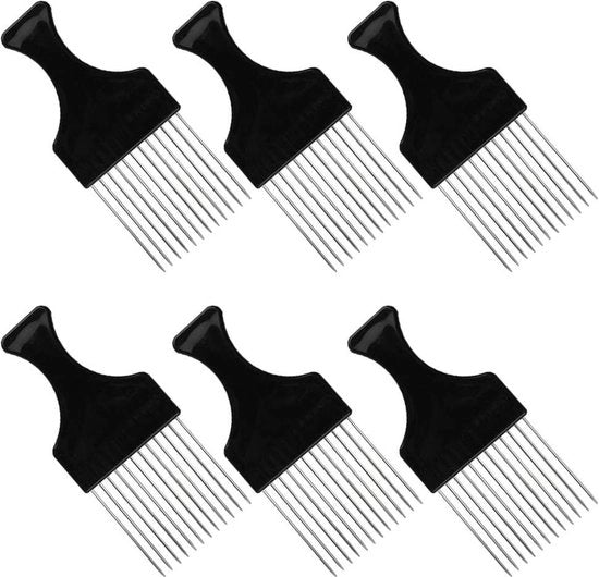 Kit di stile per capelli con 6 pannelli di braid metallico per sciogliere i capelli in stile afro - nero