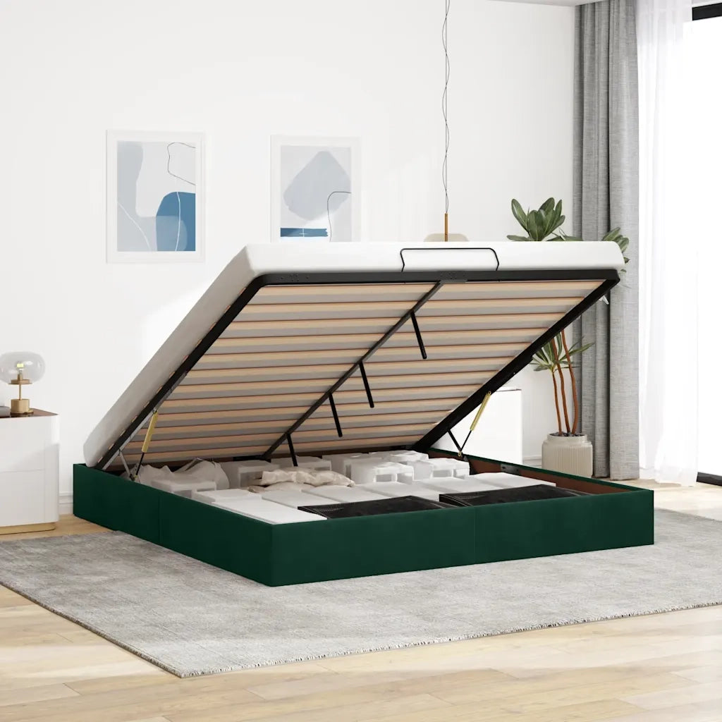 Struttura Letto Pouf senza Materasso 160x200 cm in Velluto