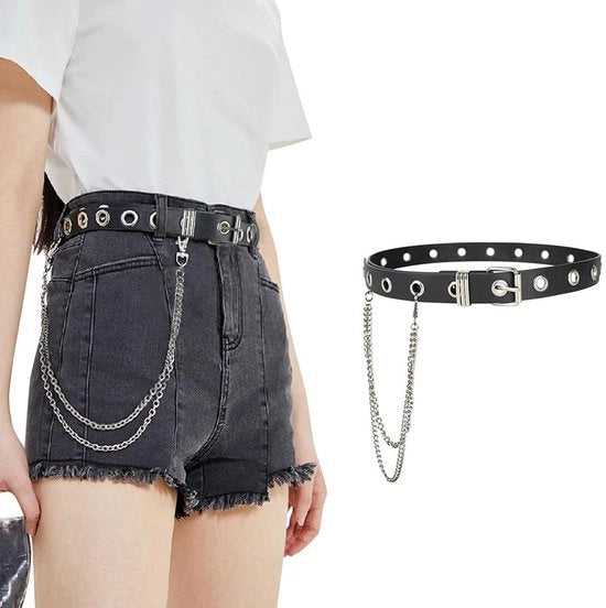 Riema elastica per donne, design, sottile cintura in pelle, chiusura vintage per abiti da sera, gonne, vestiti, Nero, M