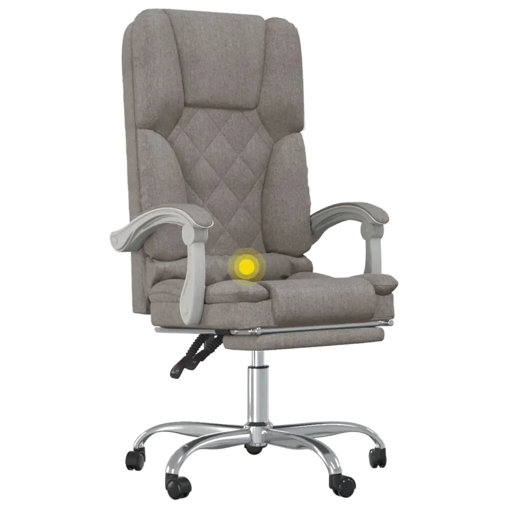 Sedia da Ufficio Massaggio Reclinabile Tortora in Tessuto cod mxl 35297