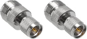 Adattatore Coassiale da Femmina a Mini UHF Maschio 50 Ohm Argento