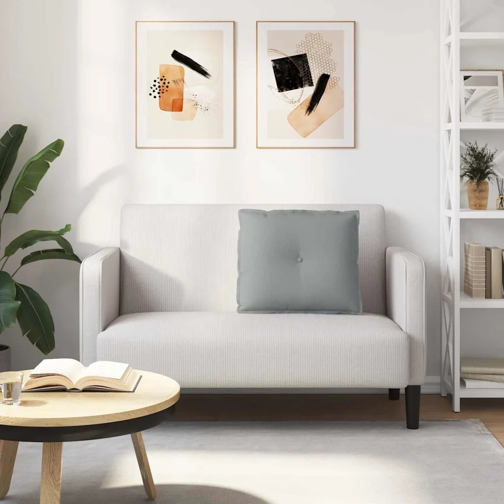 Cuscino per Schiena Grigio chiaro 60 x 19 x 50 cm Tessuto