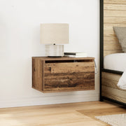 Comodini con luci LED 2 pz da muro in legno vecchio
