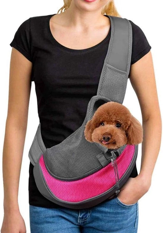 Borsa per animali, ademabile tas a rete per spalle / zaino / trasportino per cani, cuccioli e gatti