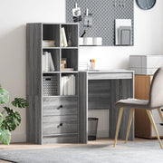 Scrivania con Archivio Grigio Sonoma Legno Ingegnerizzato