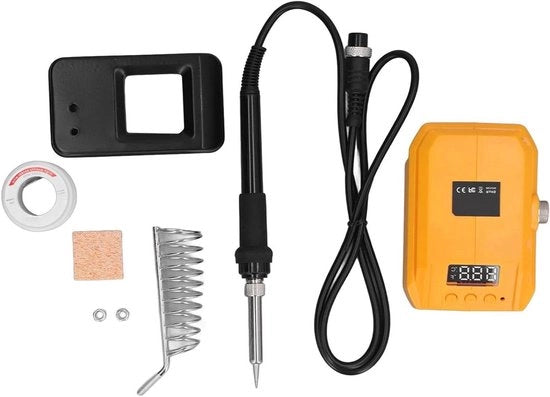 Kit di saldatura portatile a batterie 18V con display digitale - temperatura regolabile - inclusa bobina di saldatura