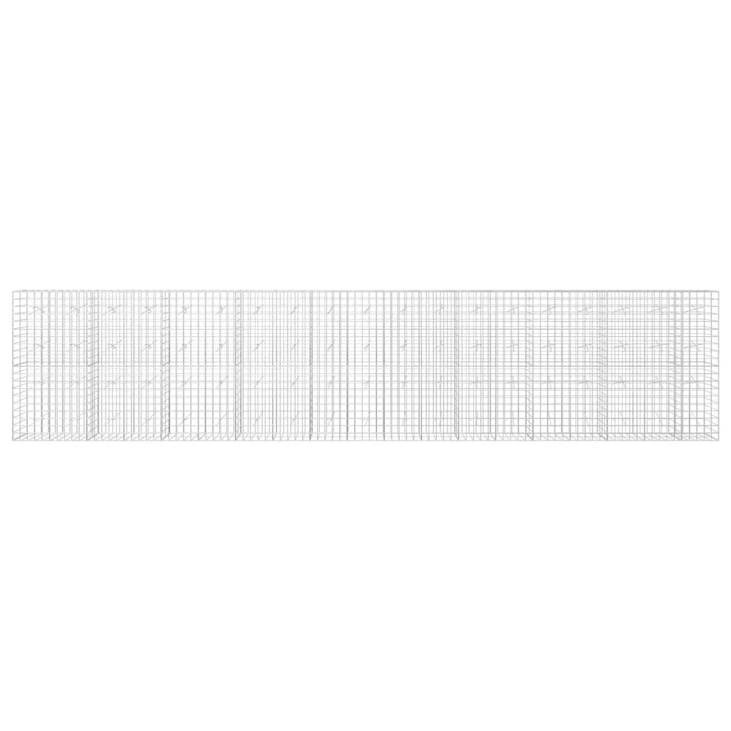 Gabione con filo da 5 mm e rete 10x10 cm 950x20x200 cm 3465085
