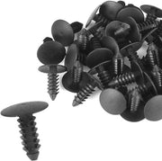 Set di viti a gancio in plastica - nero - con 40 pezzi - totale lunghezza 17 mm - per diametro foro 5 mm