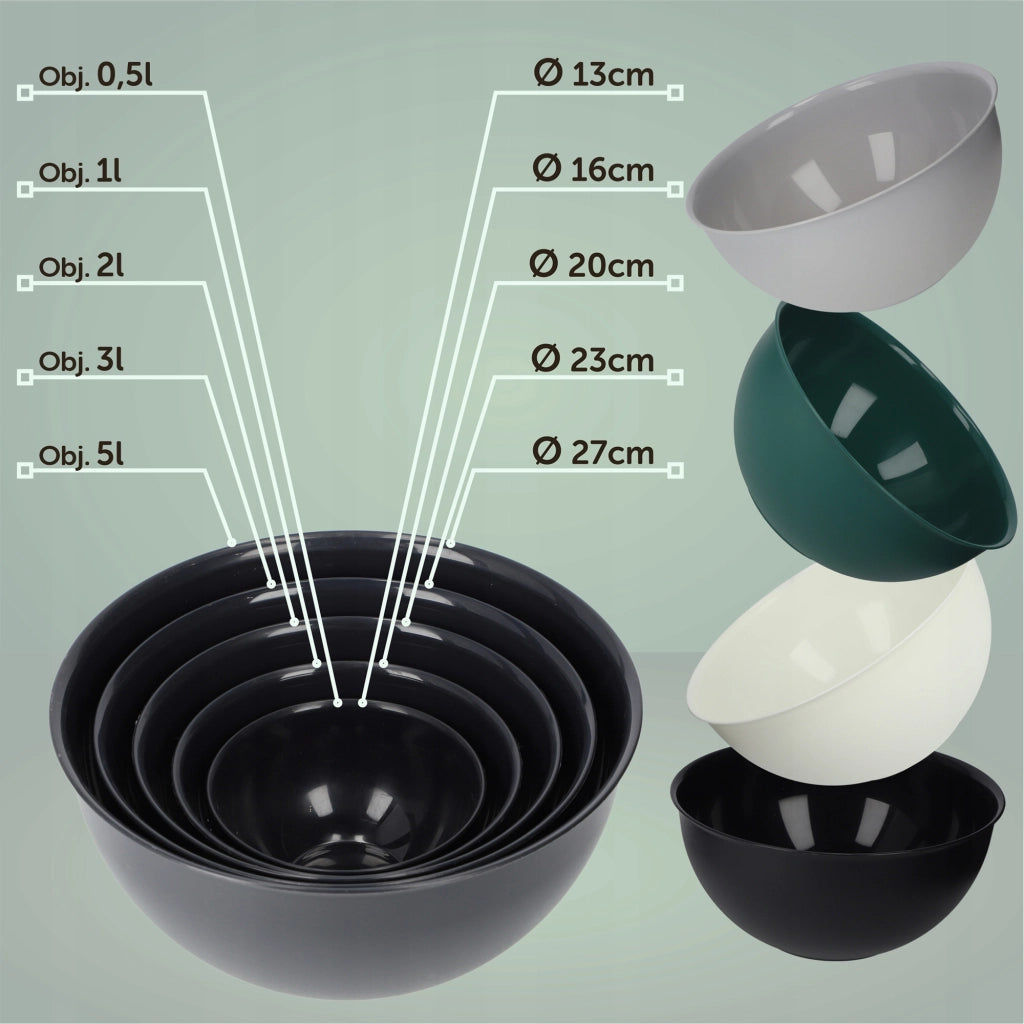 Ciotola da cucina in plastica KADAX, grande, universale, 3 litri, per macedonia di frutta, 23 cm