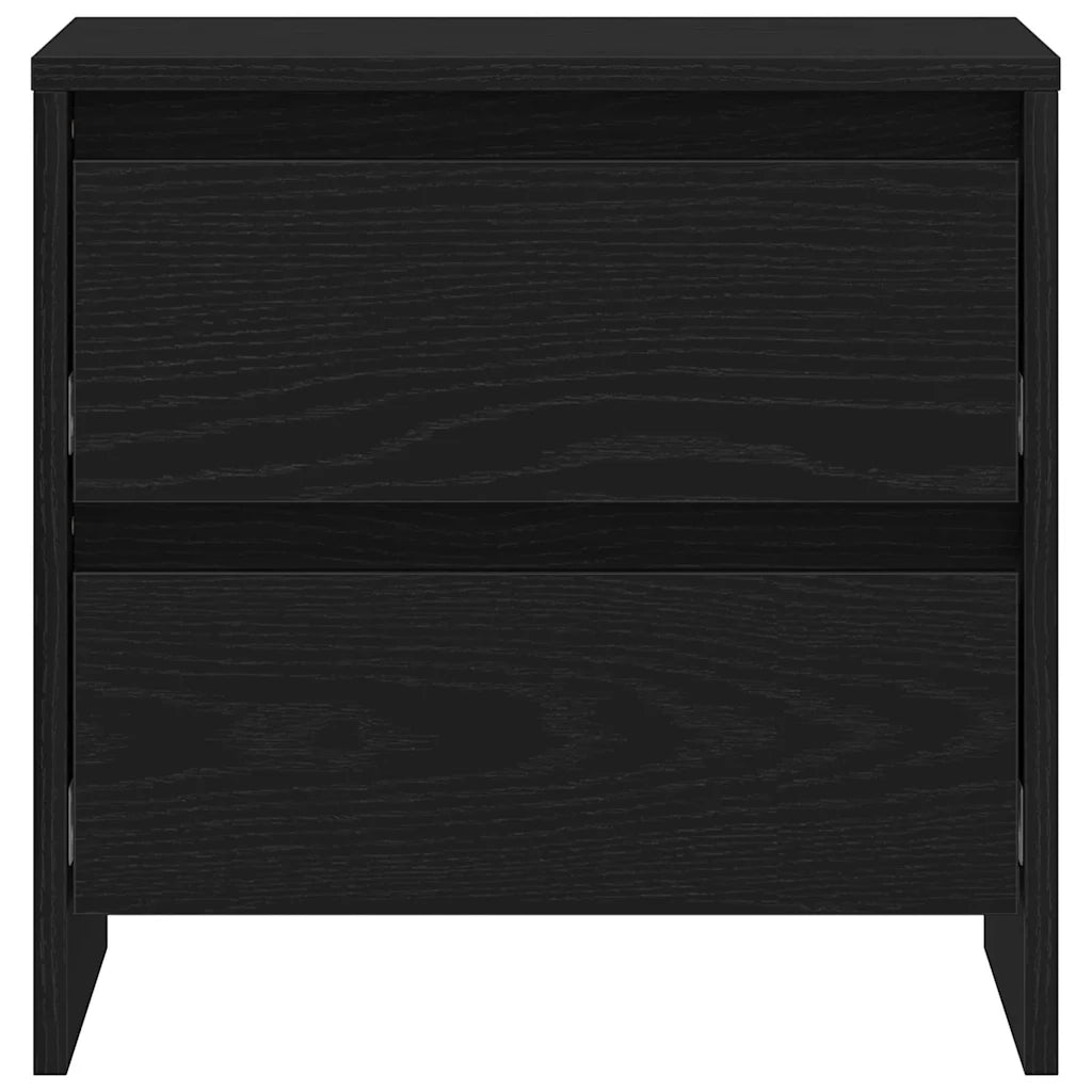 Armadio da Notte con cassetto Rovere Nero 45 x 34 x 44,5 cm 863357