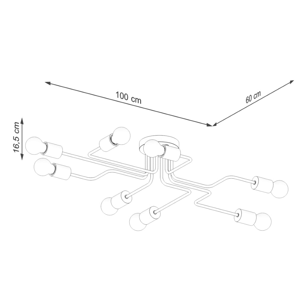 Lampadario TIMBO 8 bianco