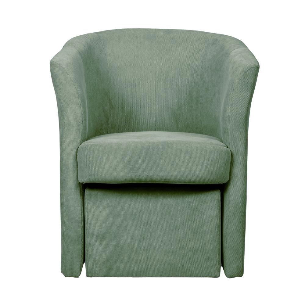 Poltrona Djerba 63,5x62,5x76 cm in tessuto verde acqua marina