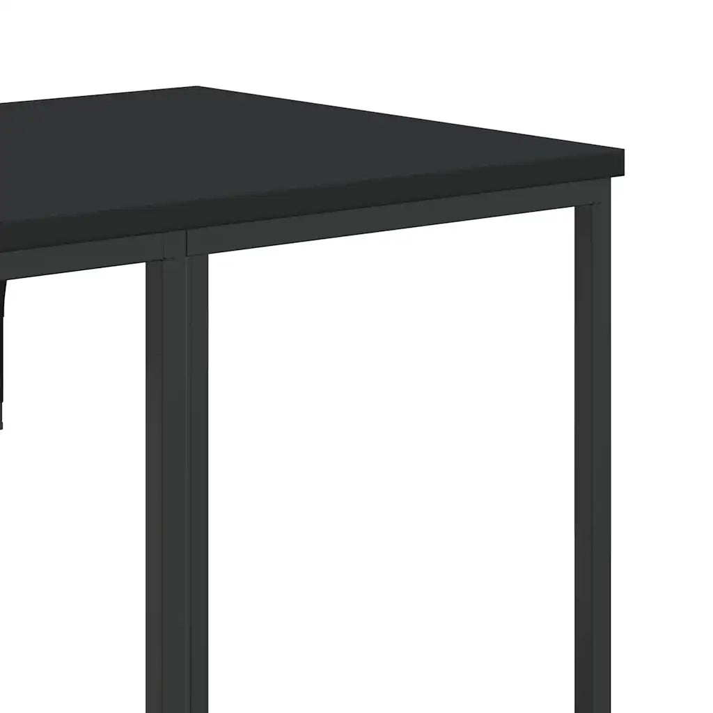 Appendiabiti con Scaffali Nero in Legno Multistrato CFW2899924