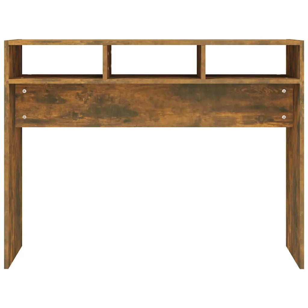 Tavolino Consolle Rovere Fumo 105x30x80 cm in Legno Multistrato 815939
