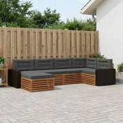 Set di divani da esterno 6 pz Naturale e Antracite 3383575