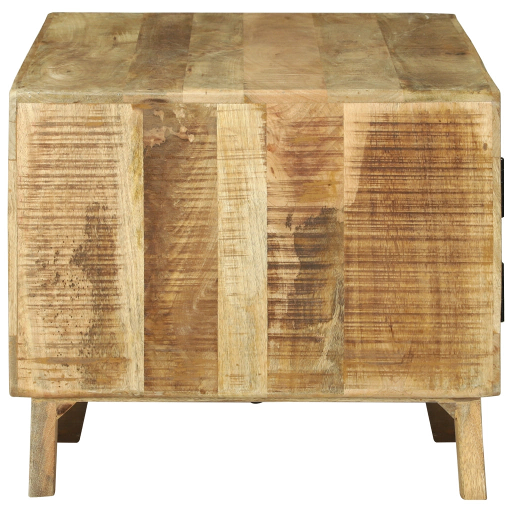 Tavolino da CaffÃ¨ 80x54x45 cm Legno Massello Grezzo di Mango