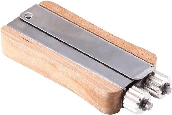Ferramenta per cornice - Strumento per avvolgere cavi - Krimper per installazione apicola - Struttura di impianto in acciaio inossidabile con ruote metalliche e manico in legno - Dispositivo per allentare cavi staccabili