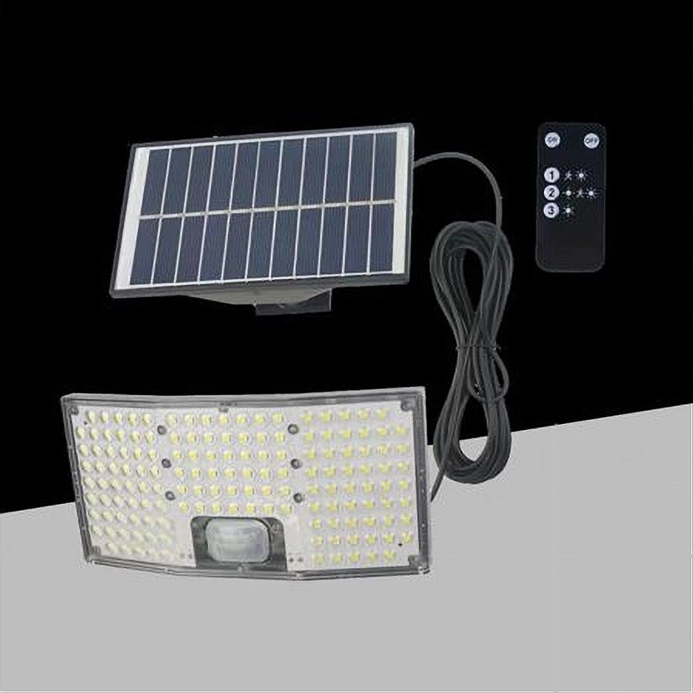 Trade Shop - Applique Faretto Solare Da Esterno Con Pannello Sensore Luce Fredda Ip65 Sw2881-f -