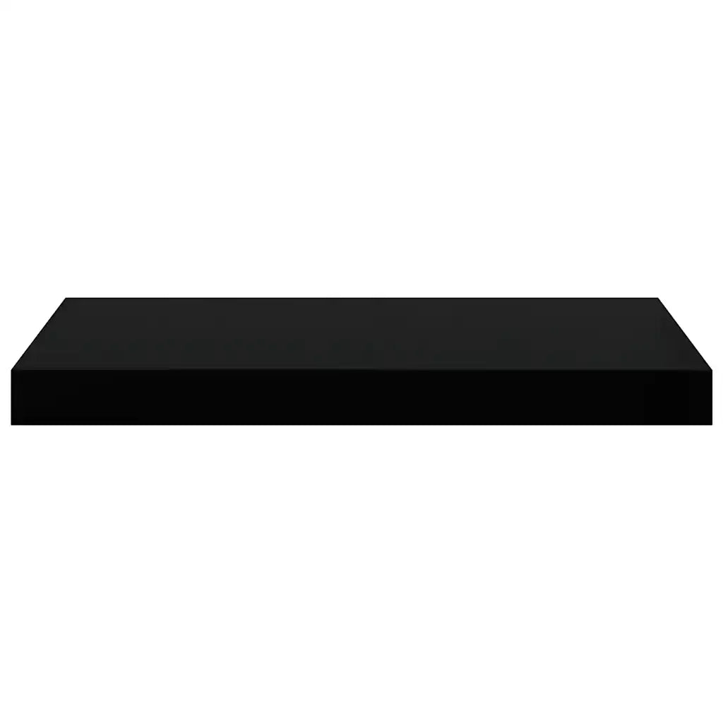 Scaffali a Parete 2 pz Nero Lucido 50x23x3,8 cm in MDF 323767
