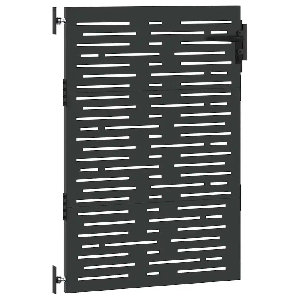 Cancello da giardino con blocco Nero 85 x 150 cm