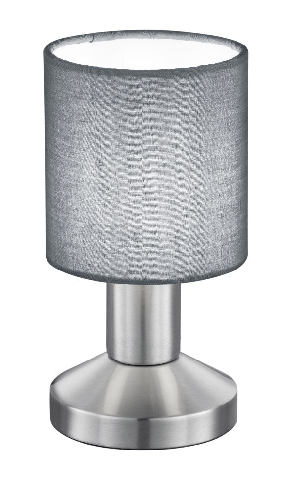 Lampada da Tavolo da Interno Attacco E14 in Metallo Nichel Opaco