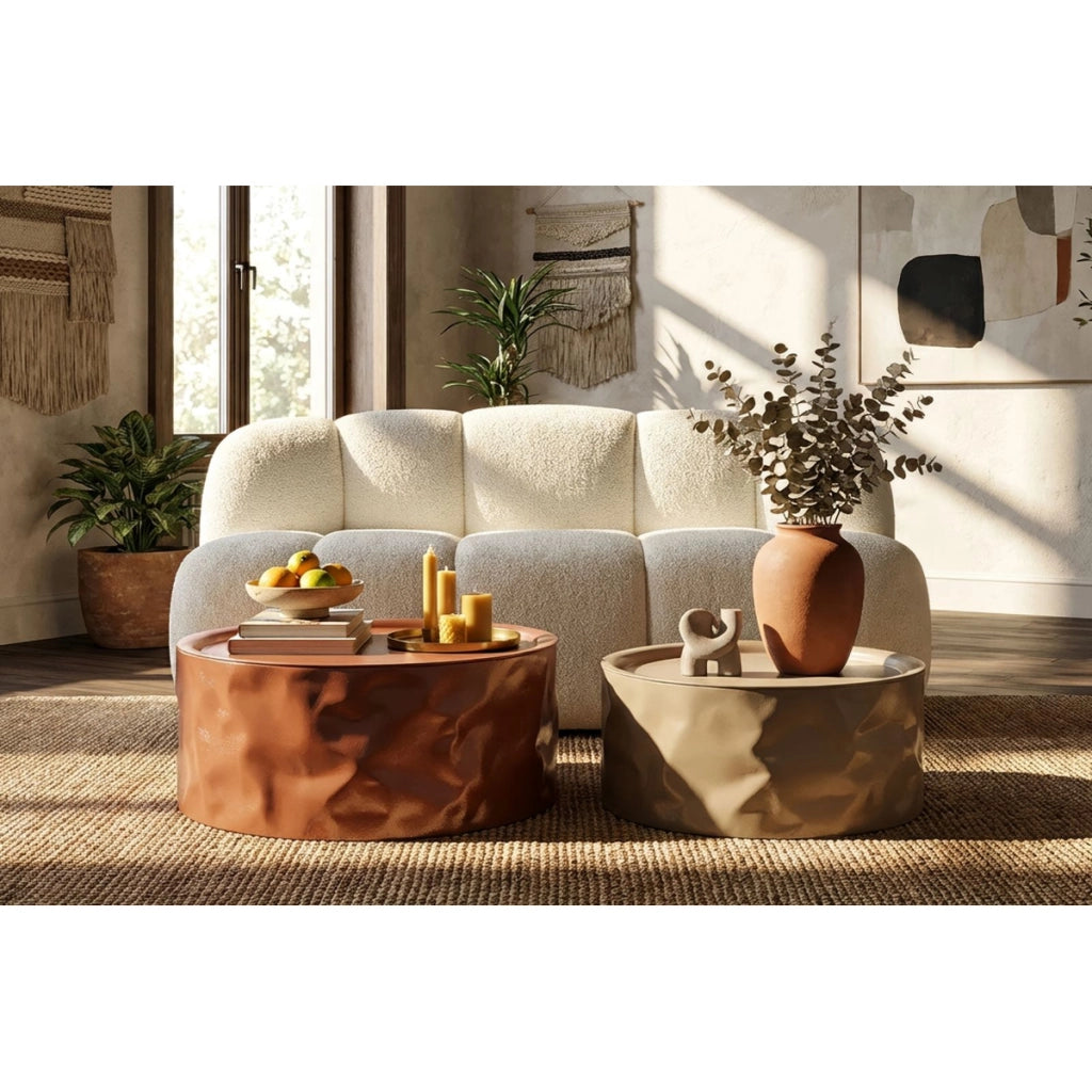 Set di Tavolini VKH1126, Multicolore, Metallo, 62x62x30 cm