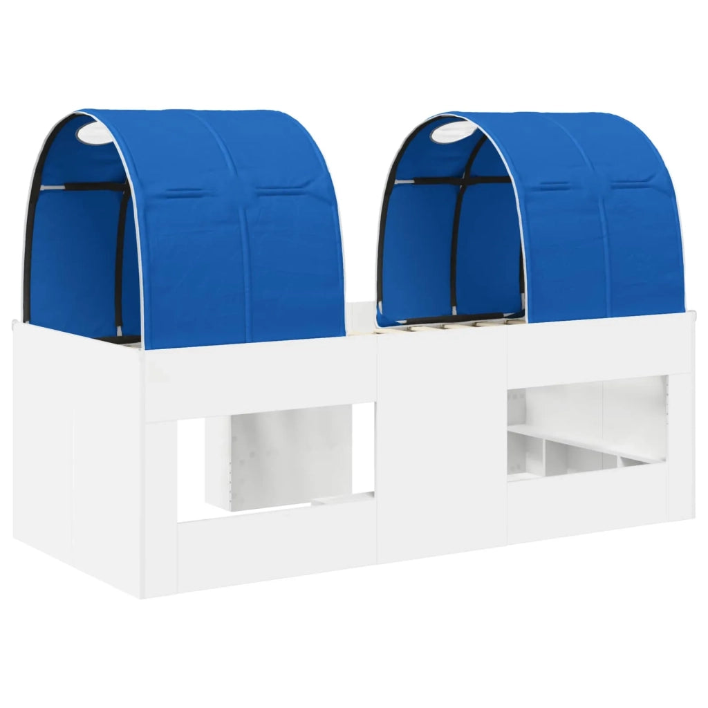 Letto Alto per Bambini con Tunnel Bianco e Blu 3423535