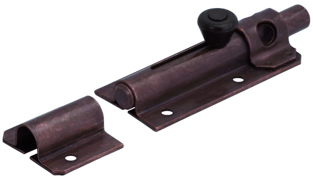 Aldeghi CATENACCIO PORTALUCCHETTO LEGGERO ACCIAIO BRONZATO  mm.105 10.00 pz