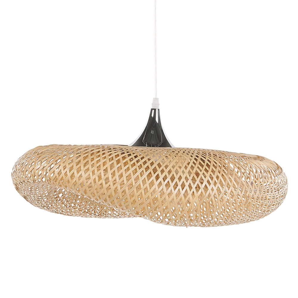 Lampada a sospensione in legno di bambù in legno Boho lampadario