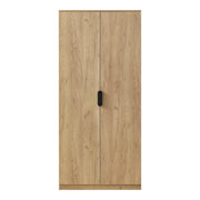 Armadio moderno per camera da letto mobile contenitore senza tempo con 1 asta appendiabiti e 1 ripiano MDF 176 x 80 x 52 cm effetto rovere 03_0006372