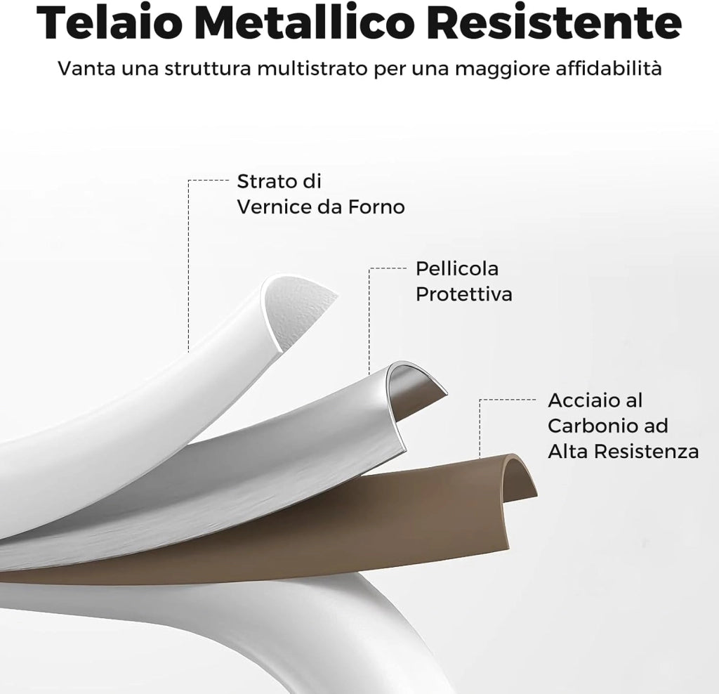 Scala a 3 Gradini, Scaletta Pieghevole in Acciaio con Corrimano Imbottito, Pedale Antiscivolo e Blocco di Sicurezza, per Cucina, Giardino e Ufficio, Portata 360 kg (Nero + Bianco)